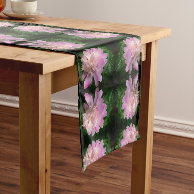 Peony Flower Nature Abstract    Short Table Runner (In Situ)