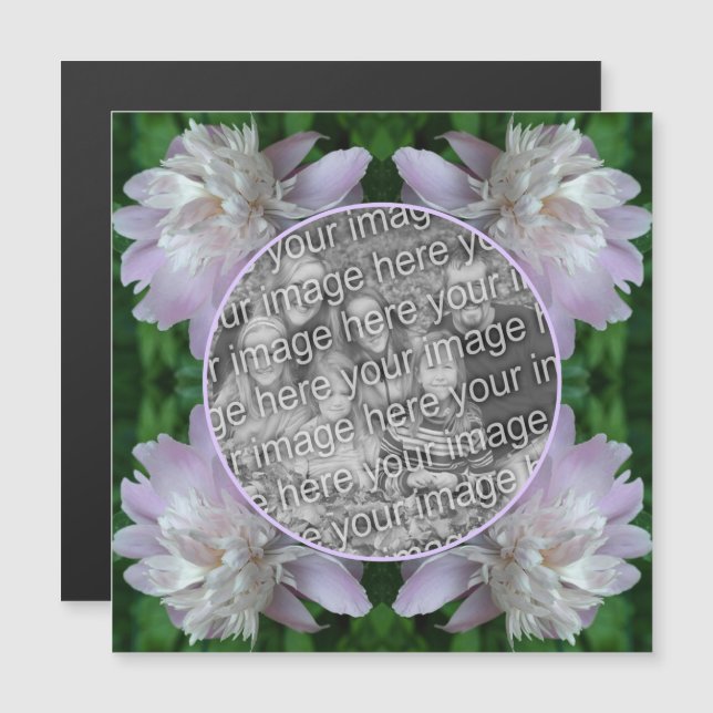 Peony Flower Nature Create Your Own Photo Magnet (Front/Back)