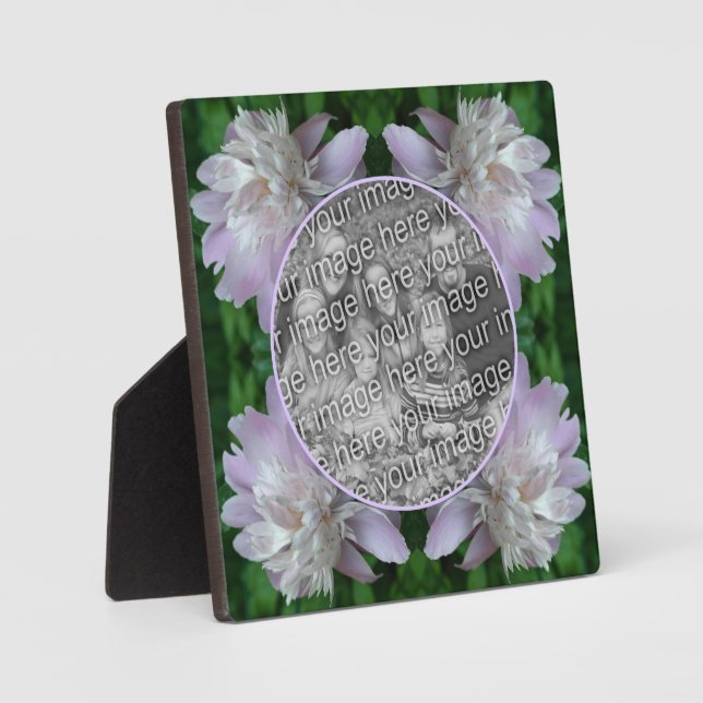 Peony Flower Nature Create Your Own Photo Plaque (Front)