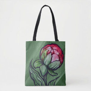 Peony Flower Peonies Gardener art Pink             Tote Bag