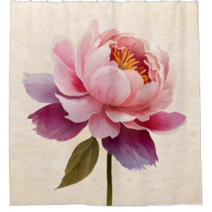 Peony Flower Shower Curtain