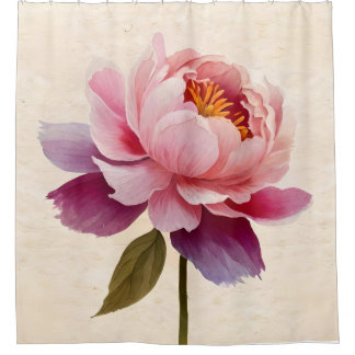 Peony Flower Shower Curtain