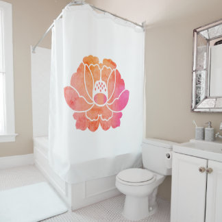 peony flower shower curtain