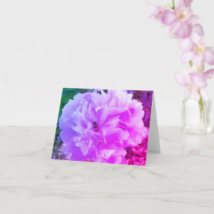 Peony Flower with a Honey Bee Card