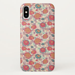 Peony flowers and leaves pattern Case-Mate iPhone case