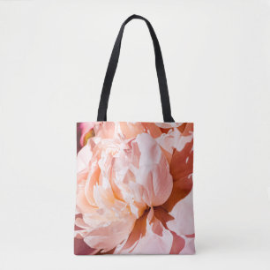 Peony flowers as luxury floral background, wedding tote bag