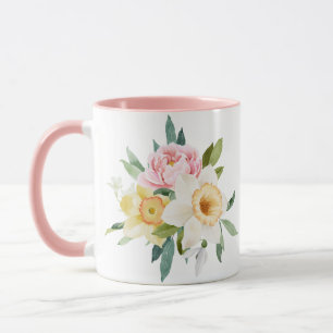 Peony Flowers Bouquet Mug