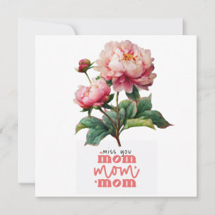 Peony for Mum on Mother's Day Holiday Card