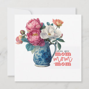 Peony for Mum on Mother's Day Holiday Card