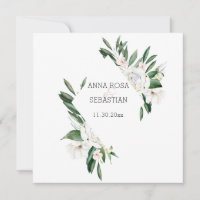 *~* PEONY Frame AR15 QR RSVP Floral Wedding Invita