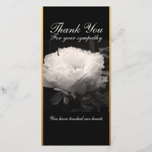 Peony Funeral Sympathy Thank You Card