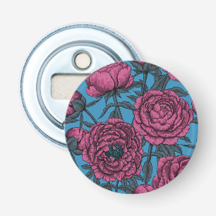 Peony garden bottle opener