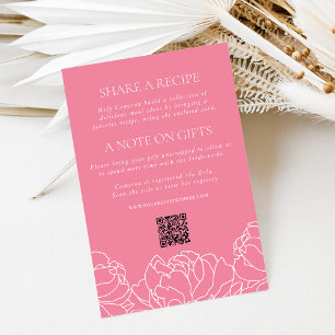Peony Garden Bridal Shower Enclosure Card