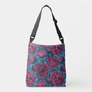 Peony garden crossbody bag