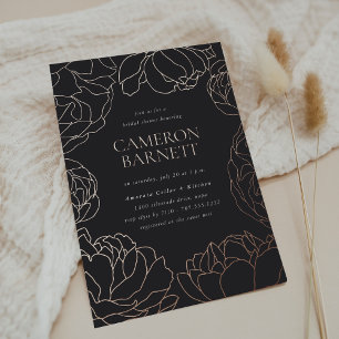 Peony Garden Dark Floral Bridal Shower