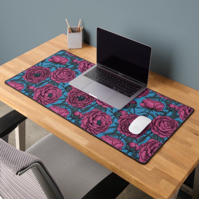Peony garden desk mat (Office 2)