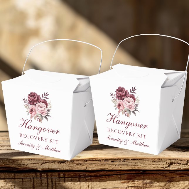 Peony Hangover Recovery Kit Floral Wedding Favour Box (Creator Uploaded)