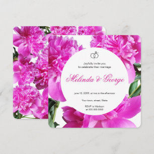 Peony invitation. Invitation