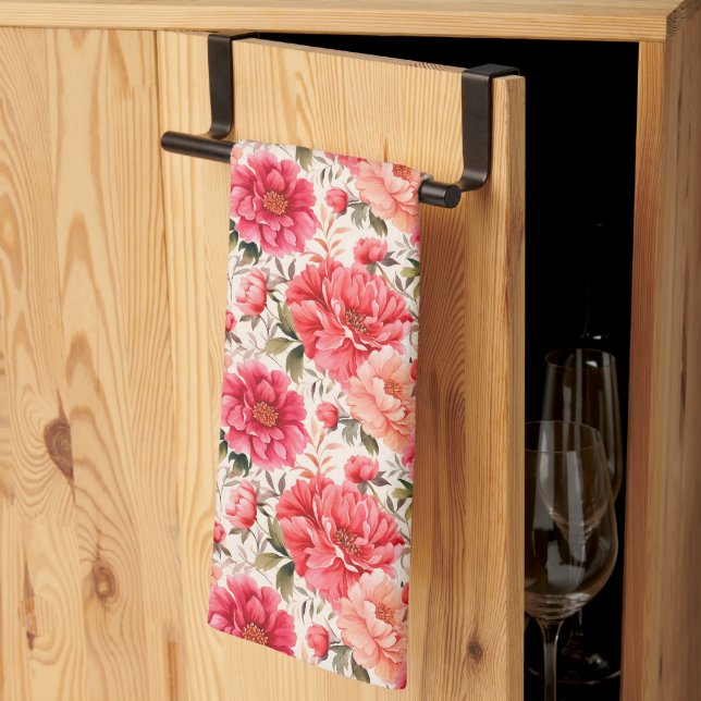 Peony Kitchen Towel (Thirds Fold)