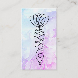 *~* Peony Lotus Heart Massage Pilates Reiki Yoga Business Card
