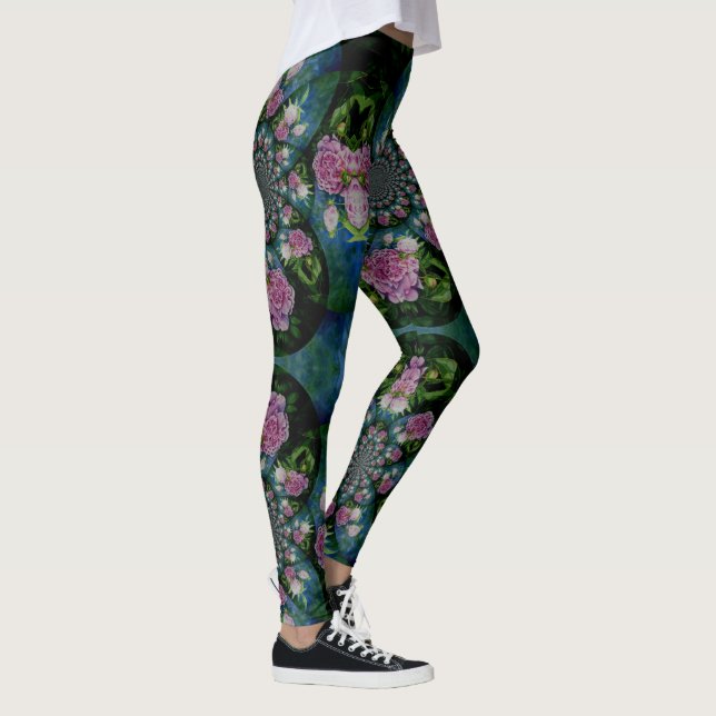 Peony Mandala Leggings (Right)