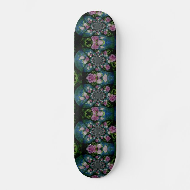 Peony Mandala Skateboard (Front)
