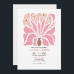 Peony & Mocha Abstract Floral Boho Wedding Invitation<br><div class="desc">Celebrate your love with this modern boho wedding invitation featuring an abstract floral design inspired by retro Danish art. The minimalist yet bold layout blends soft organic shapes with warm vintage hues - perfect for couples who adore a chic, contemporary aesthetic with a nostalgic twist. Customize with your wedding details,...</div>