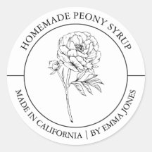 Peony Modern label