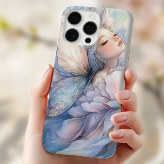 Peony Of The Dawn Case-Mate iPhone Case (the Iphone 13 pro with the image of Peony of the Dawn shown in the hand of a young woman)