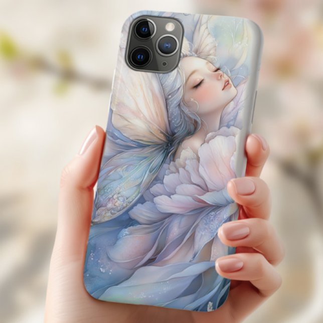 Peony Of The Dawn Case-Mate iPhone Case (the Iphone 11 pro max with the image of Peony of the Dawn shown in the hand of a young woman)