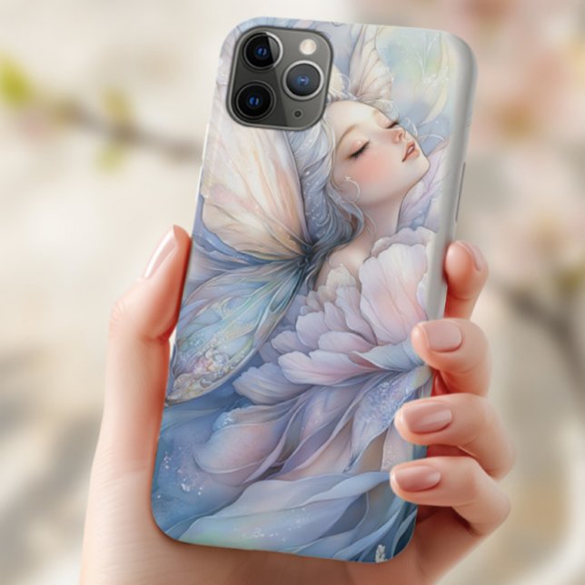 Peony Of The Dawn Case-Mate iPhone Case (the Iphone 11 pro with the image of Peony of the Dawn shown in the hand of a young woman)