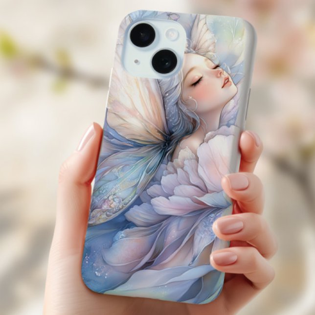Peony Of The Dawn Case-Mate iPhone Case (the Iphone 14 plus with the image of Peony of the Dawn shown in the hand of a young woman)