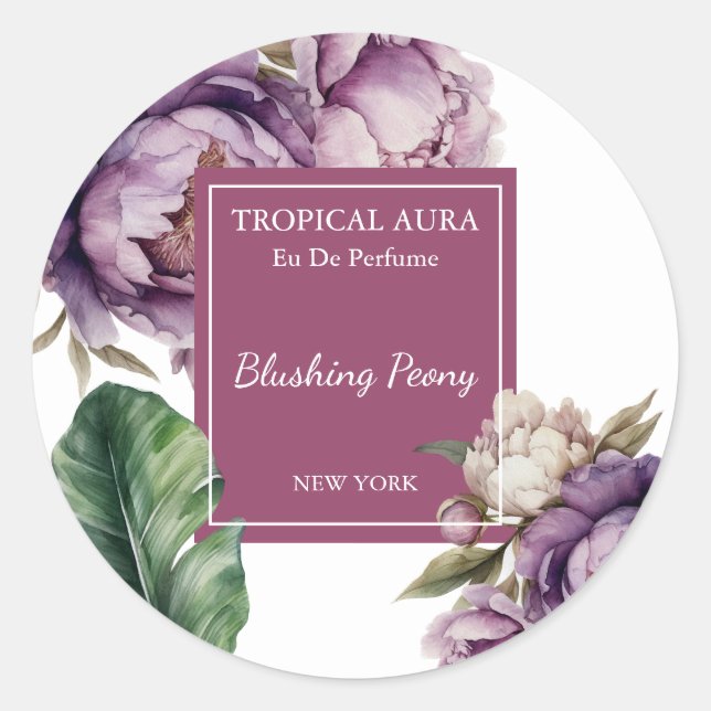 Peony Perfume Label (Front)