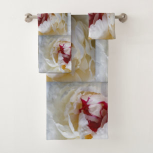 Peony petals bath towel set