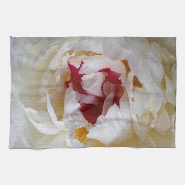 Peony petals tea towel (Horizontal)