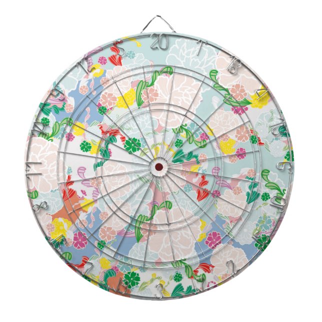 Peony pink dartboard (Front)