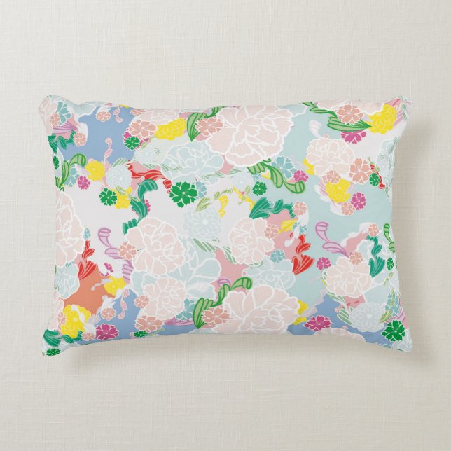 Peony pink decorative cushion (Front)
