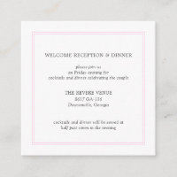 Peony Pink Modern Wedding Enclosure Card