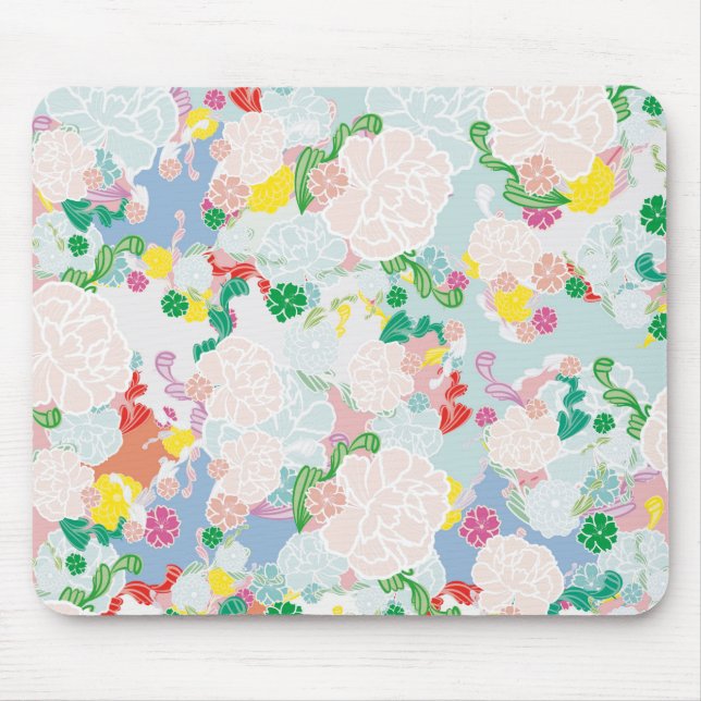 Peony pink mouse pad (Front)