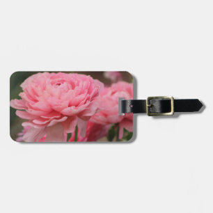 Peony Pink Ranunculus Closeup Luggage Tag