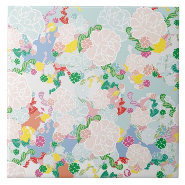 Peony pink tile (Front)