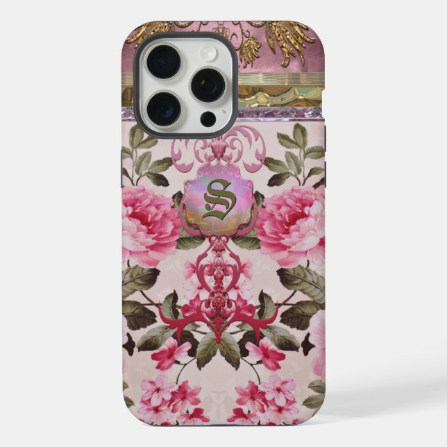 Peony Place Monogram iPhone Case (Back)