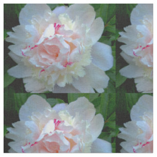 Peony Pretty White Fabric