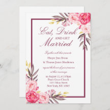 Peony Romance Wedding Invite