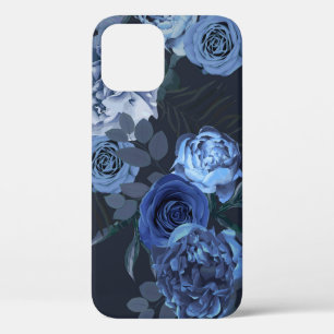 Peony Roses: Dark Floral Vintage. iPhone 12 Case