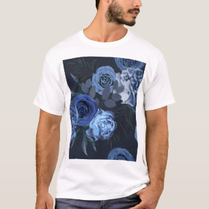 Peony Roses: Dark Floral Vintage. T-Shirt