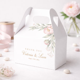 Peony Roses In Bloom Celebration Party Thank You Favour Box