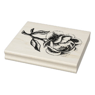 Peony Rubber Stamp