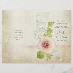 Peony Scroll Vintage - Formal Wedding Program