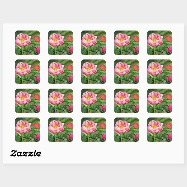 Peony Stickers (Sheet)